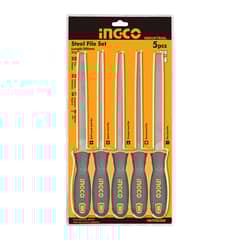 INGCO - Set Limas Industrial Para Metal 5 Piezas 200Mm/8" Hktfs0508
