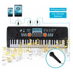 PYLE - Teclado Portatil De Piano De 49 Teclas Con Micrófo.