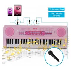 PYLE - Teclado Portátil De Piano Para Niñas De 49 Teclas.