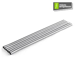 CATALAB - Set Bombilla Acero Inoxidable Recta 21,5 Cm X 4 Mm