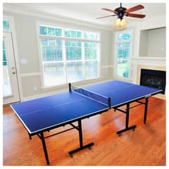 ATLETIS - Mesa de Ping Pong Plegable Profesional Azul