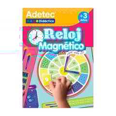 ADETEC - Juguete Didactco Reloj Láminas Magnéticas Juega Y Aprende