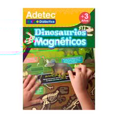 ADETEC - Juguete Láminas Magnéticas Dinosaurios Juega Y Aprende