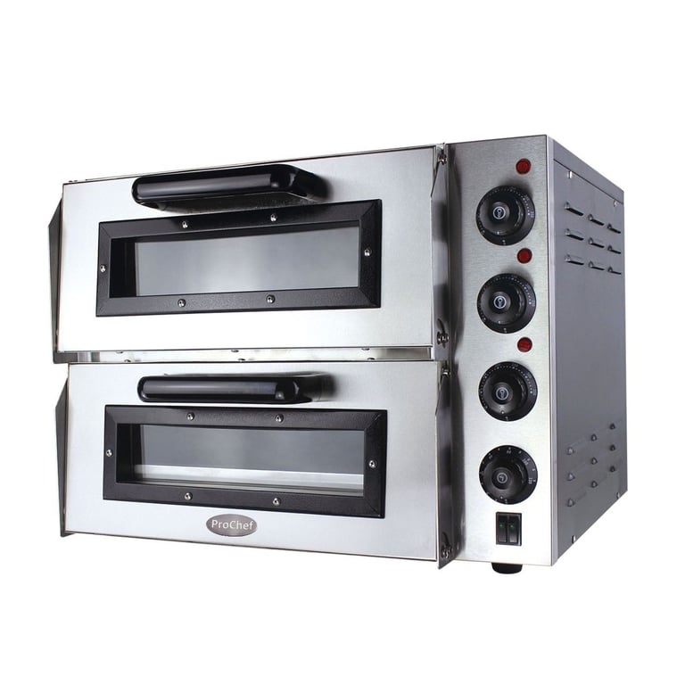Horno Pizza Pizzero Electrico 2 Camaras 40x40 cm