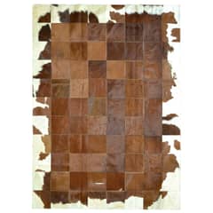 MOO HOGAR - Alfombra Cuero Natural 200 X 280cm Diseño 20 X 20 cm