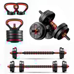 YEP S - Set Mancuernas 10 Kg Ajustables Rusa Kettlebell 3 en 1