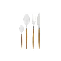 URBAN PRODUCTS - SET DE CUBIERTOS 16 PCS ACERO INOXIDABLE MADERA