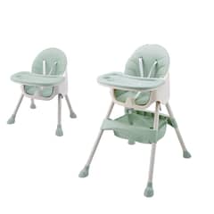 BABYMINE - Silla de Comer Multifuncional Verde -