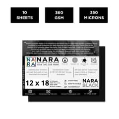 NARA - Papel para Tintas al Alcohol NEGRO/NARA 45 x 30 cm 10 hojas