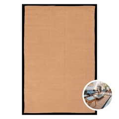 BAZHARS - Alfombra Yute 140X200 cm Rectangular Bab Black