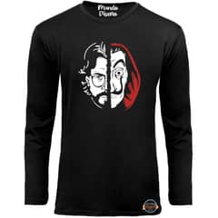 MDC - Polera Profesor Casa de papel manga larga para hombre negro