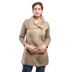ONNORA - Chaleco Cuello Camisero Diseño Liso Beige