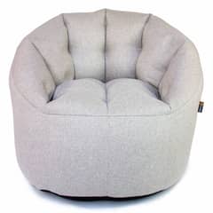 B HOME - Sillón Puff Deco Plata