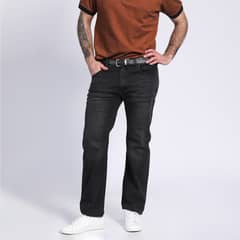 POTROS - Jeans Linea Spandex Regulart Fit Negro