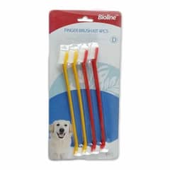 BIOLINE - Set de 4 Cepillos de Dientes para Perros