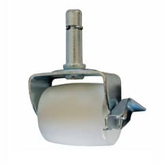 ROSEN - Rueda Tipo Barril para camas - CIC, Vástago 1.2 cm color blanco