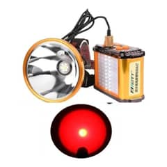 GENERICO - Foco De Caza 800w Conejero Manos Libres Luz Roja Usb