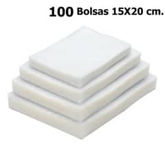 BAGSMART - 100 Bolsas Sellado - Empacado Al Vacío Gofradas 15x20 Cm