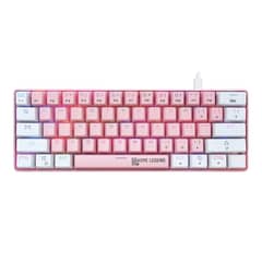 HYPE LEGEND - Teclado Gamer Rebel Shiro Pinku 60% SW Red RGB