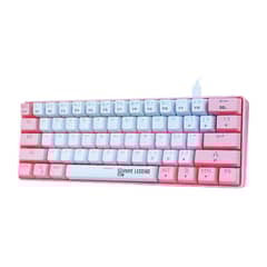 HYPE LEGEND - Teclado Gamer Rebel Pinku 60% SW Red RGB