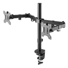 PHILCO - Soporte de Monitor para 2 Pantallas hasta 32" Reforzado - Negro