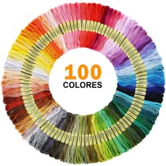 GENERICO - Set de 100 Hilos Para Bordar - 100 Colores