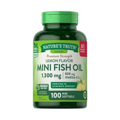 NATURE'S TRUTH - Omega 3 Mini Fish Oil 1300mg Limon 100 Capsulas