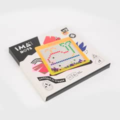 BRAINTOYS - Tablero magnético IMADOTS amarillo - Imanix by
