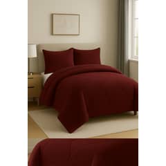 ANNGEBUT - Cobertor Sherpa Reversible 2 Plazas Burdeo - Invierno Térmico y Acogedor