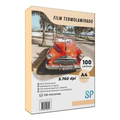GENERICO - Pack 100 Micas De Termolaminado Tamaño A4, 125 Micras