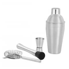 2D - Cocktelera set Inox mas 3 accesorios