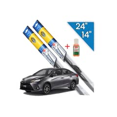 HELLA - Kit Plumillas 24″ y 14″ Limpiaparabrisas Toyota Yaris