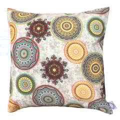 ELIZABETH PEPER - FUNDA COJIN DECORATIVO DISEÑO MANDALAS DE COLORES 45X45