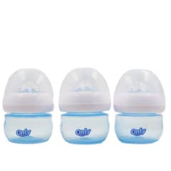 ONLY BABY - Set de 3 Mamaderas para Bebé Azul