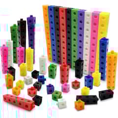 PANGUI TOYS - 100 Cubos de Encaje Unifix - Matemáticas - Método Singapur