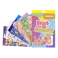 ADETEC - Block De Stickers Niña + De 400 Stickers