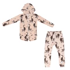MULLIDO - Buzo Hoodie - - Beige Leopard