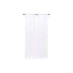 CHANTILLY - Set cortina velo liso para tubo 140x220 cm - blanc