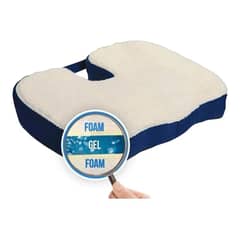 GENERICO - Cojín Ortopédico Lumbar Asiento Viscoelástico Gel para Coxis