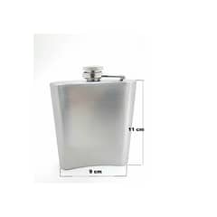 RUNN - Petaca Licorera Thermo Plateada Lisa 200cc.