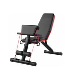 SPORTIME - Banca Abdominal Ajustable Full Biceps Con Bandas
