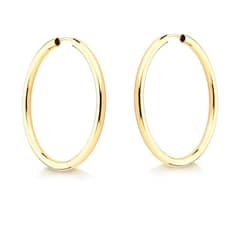 MARRO - Aros argolla 3,5 cm de diámetro enchapado en oro 18K