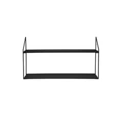 URBAN PRODUCTS - REPISA 2 NIVELES 60X15X33CM METAL BASE MADERA NEGRA