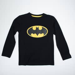 DC COMICS - Polera Manga Larga Niño Batman Yes Negro