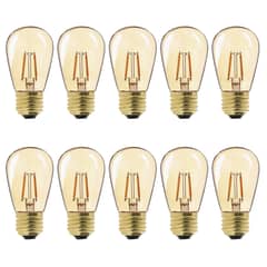 MEGABRIGHT - Pack 10 Ampolleta E-27 Filamento 2W Cálido