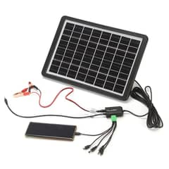 GENERICO - Panel solar portátil cargador múltiple 8W Conexión 5 en 1 6V