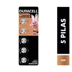 DURACELL - Pila botón Cr2032 tira x 5 Unidades