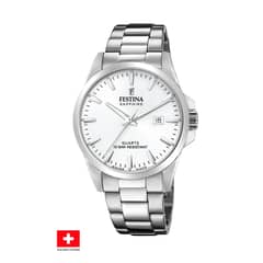 FESTINA SWISS - Reloj F20024/2 Plateado Hombre Swiss Made
