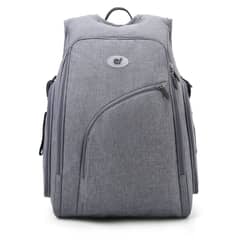 MOMMORE - MOCHILA PARA PAÑALES 360 - APERTURA COMPLETA - GRIS