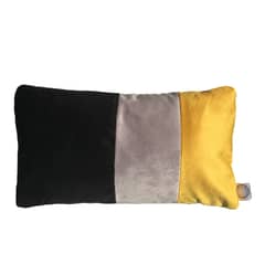 ELIZABETH PEPER - FUNDA COJIN DECORATIVO DISEÑO NEGRO GRIS Y DORADO 50X30